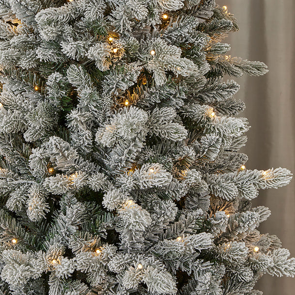 Flocked Palmetto Pine Christmas Tree