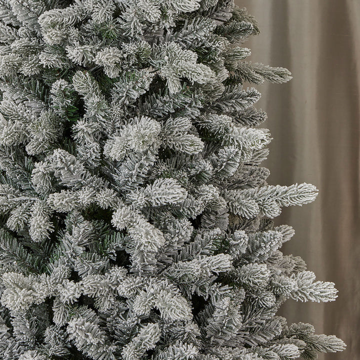 Flocked Palmetto Pine Christmas Tree