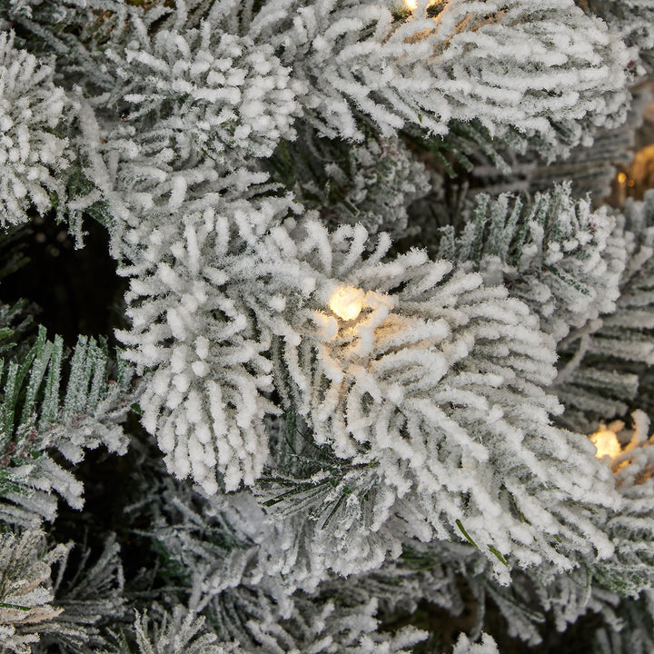 Flocked Palmetto Pine Christmas Tree