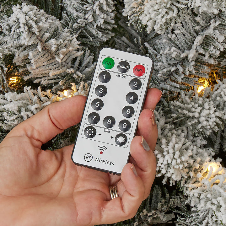 Flocked Palmetto Pine Christmas Tree