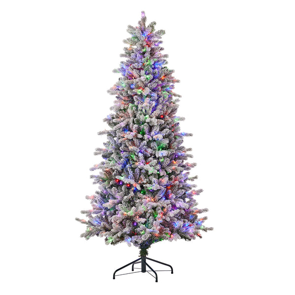 Flocked Palmetto Pine Christmas Tree