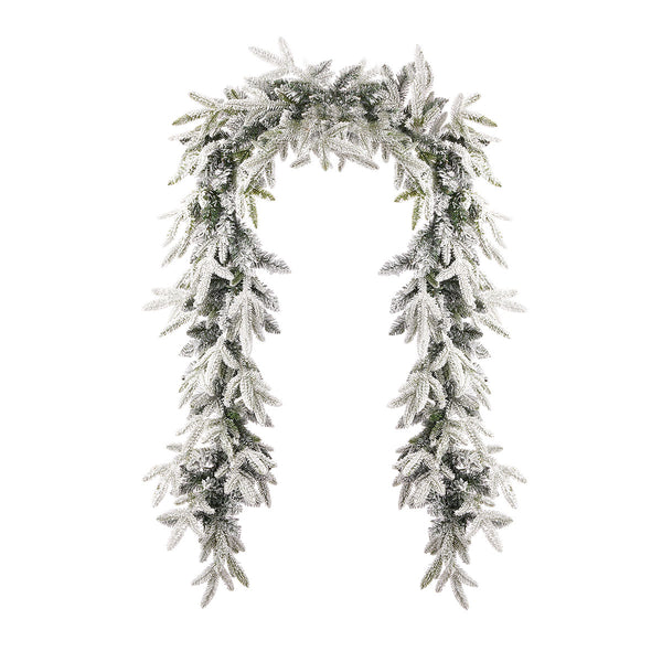 9' Flocked Frasier Fir Garland