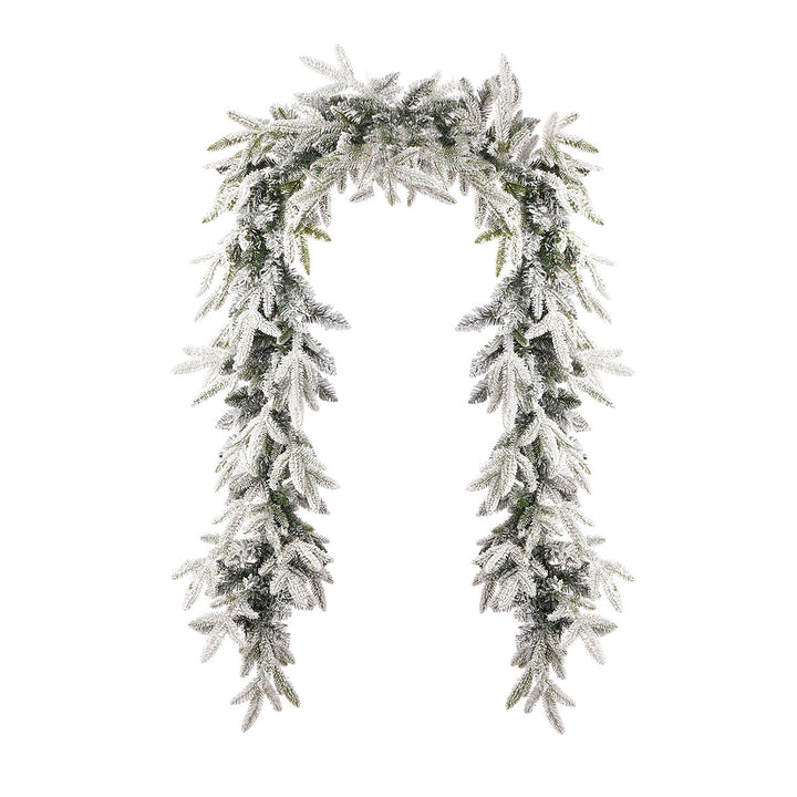9' Flocked Frasier Fir Garland