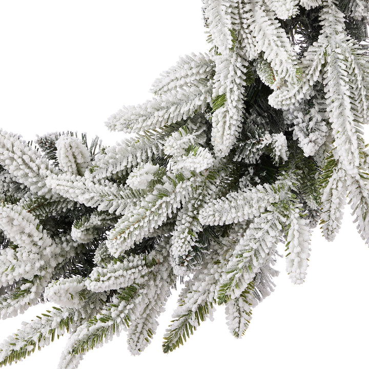 24'' Flocked Frasier Fir Wreath