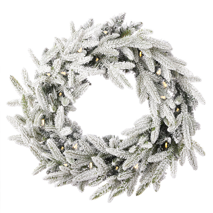 24'' Flocked Frasier Fir Wreath