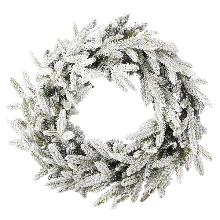 24'' Flocked Frasier Fir Wreath