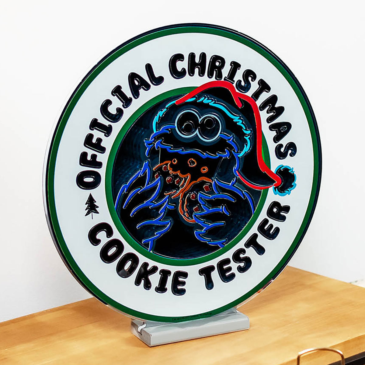 cookie monsters only neon sign Sesame Street Holiday Cookie Sign Ekkolight 16"H