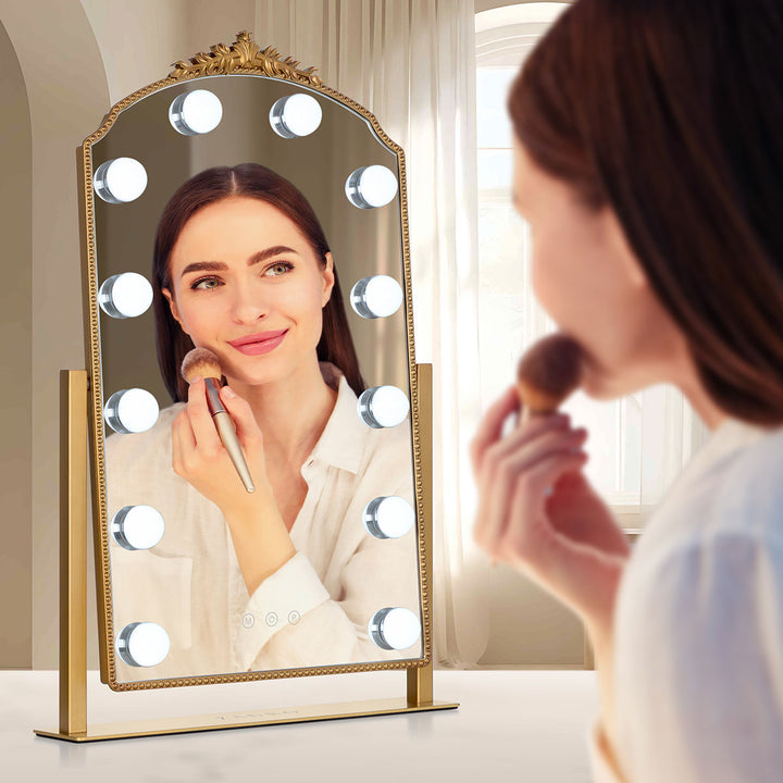 LED Gold Hollywood Mirror