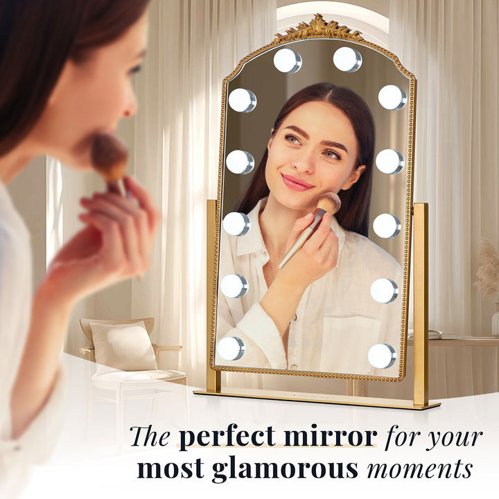 LED Gold Hollywood Mirror