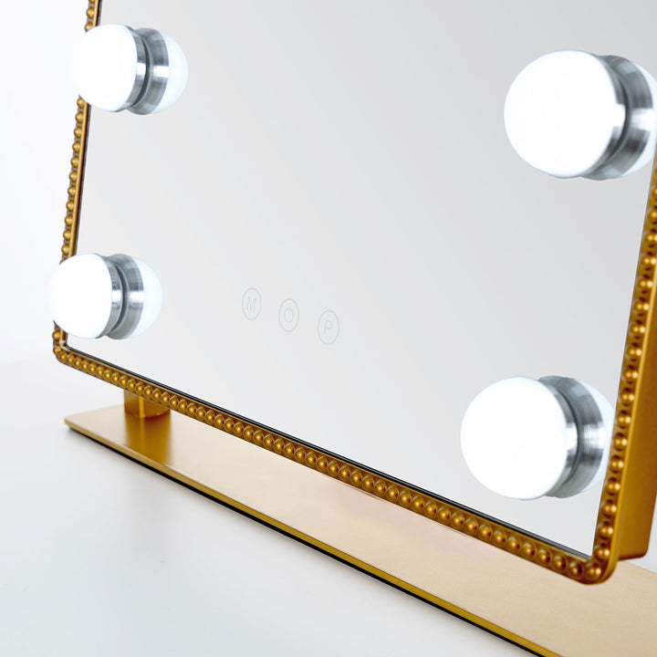 LED Gold Hollywood Mirror