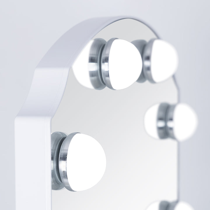 LED Scalloped Hollywood Mirror