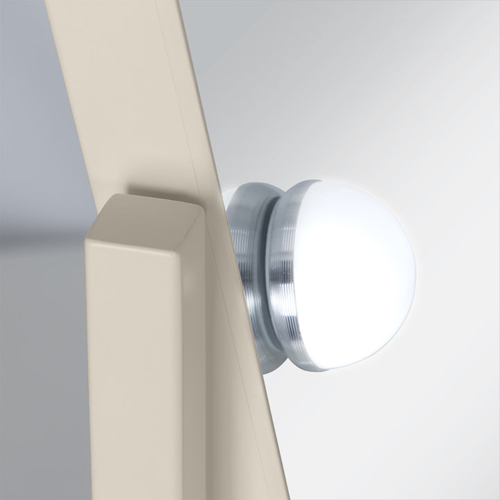 LED Scalloped Hollywood Mirror