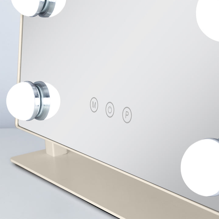 LED Scalloped Hollywood Mirror