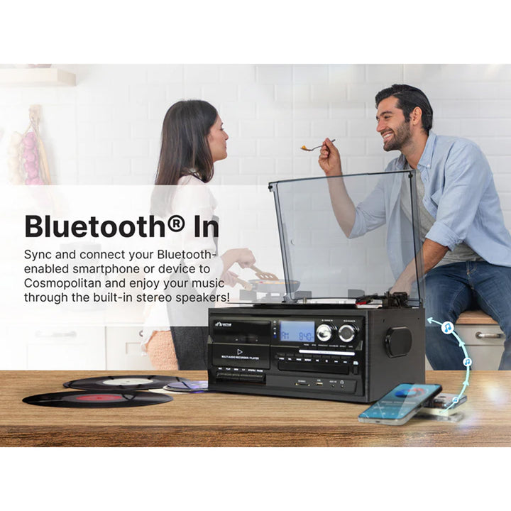 8-in-1 Retro Inspired Multimedia Center