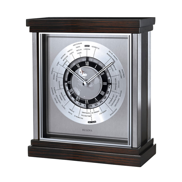 Bulova Wyndmere World Time Table Top Clock