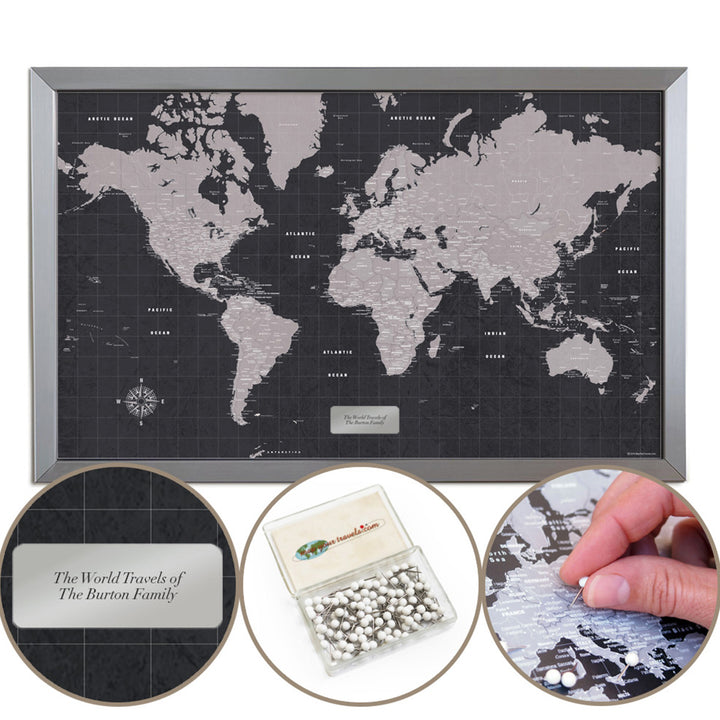 Urban Slate World Travel Map