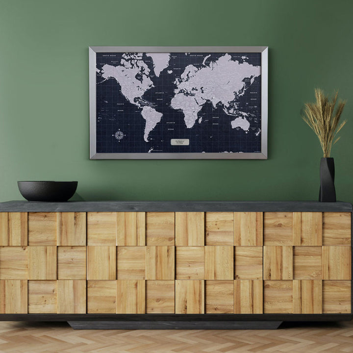 Urban Slate World Travel Map