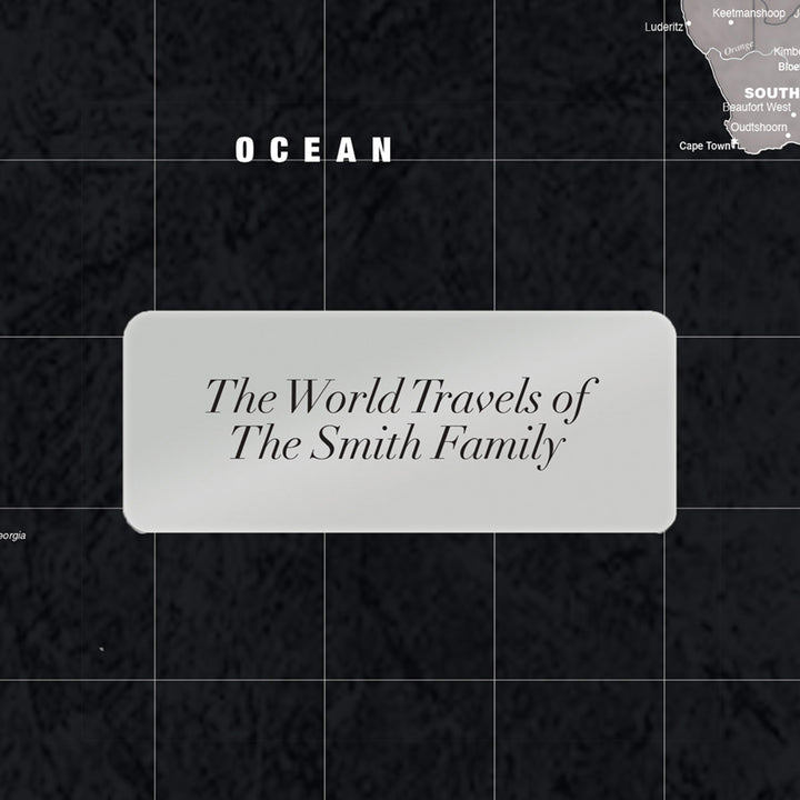 Urban Slate World Travel Map