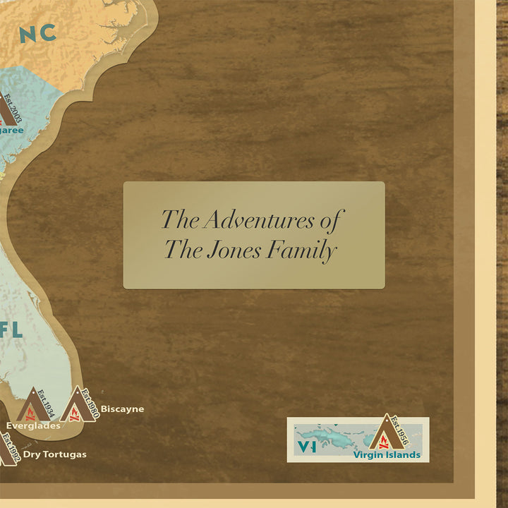 National Parks Travel Map