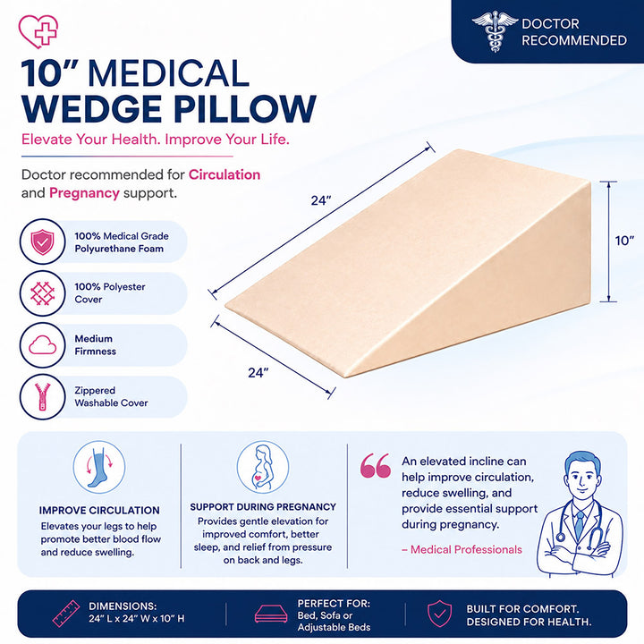 Sleep Support Wedge Pillow
