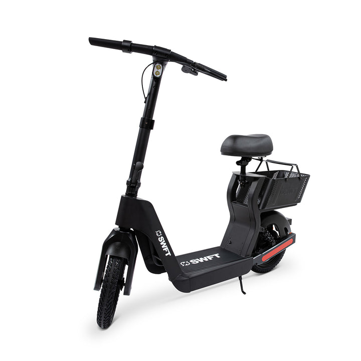 Sit-Down Electric Scooter with Basket