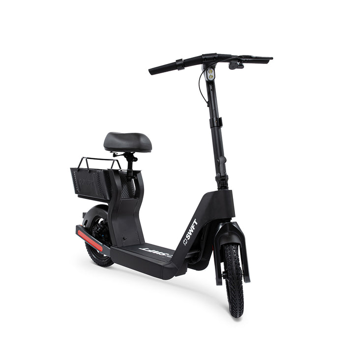Sit-Down Electric Scooter with Basket