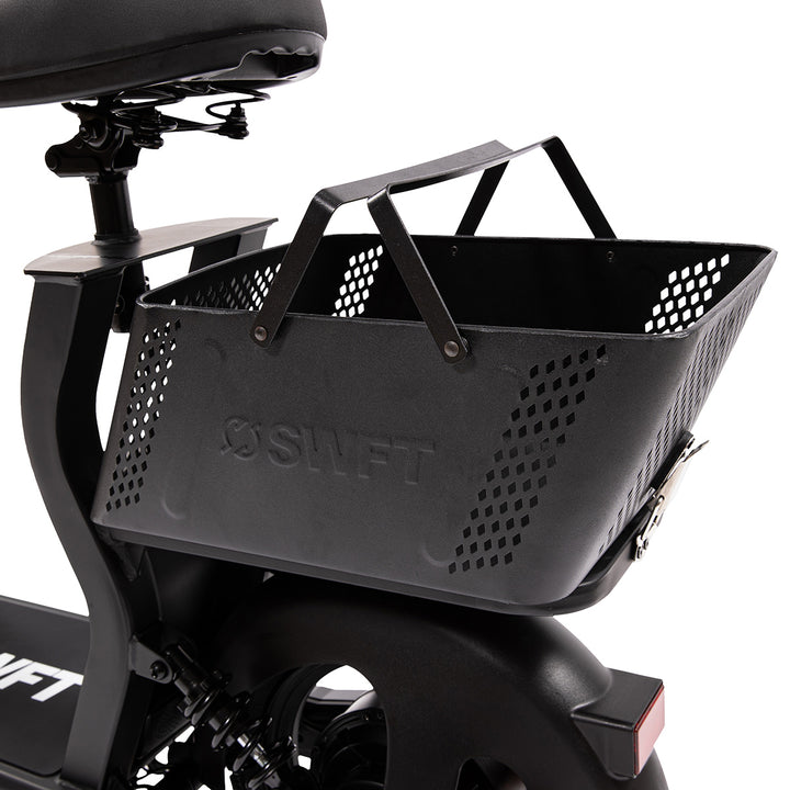 Sit-Down Electric Scooter with Basket