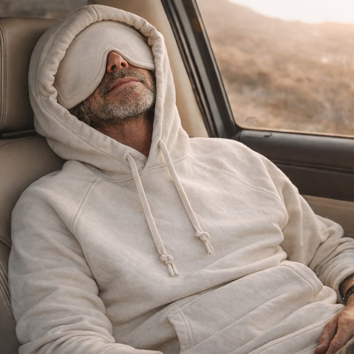 The Original Built-In Eye Mask Travel Hoodie