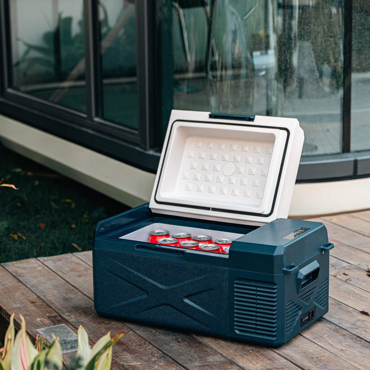 cigarette lighter cooler box Deals of the Day! 4L Car Refrigerator Cooler and Warmer Box with 12V Cigarette Lighter Power Cord, Portable for Drinks, Breast Milk, and Food Storage Clearance Sky Blue