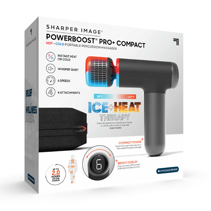 Sharper Image PowerBoost Pro Plus Hot and Cold Compact Massage Gun
