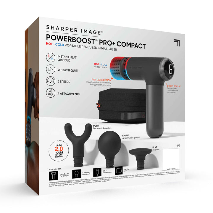 Sharper Image PowerBoost Pro Plus Hot and Cold Compact Massage Gun