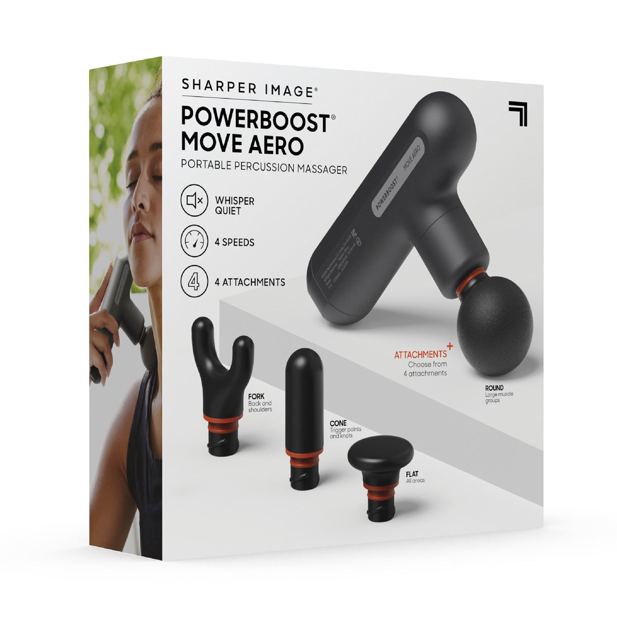 Sharper Image Powerboost Move Aero Portable Percussion Massager Sharper Image Powerboost Move Aero Portable Percussion Massager