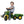 John Deere 3-Wheeled Pedal Tractor With Trailer