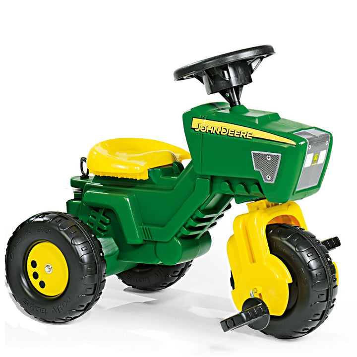 John Deere 3-Wheeled Pedal Tractor With Trailer