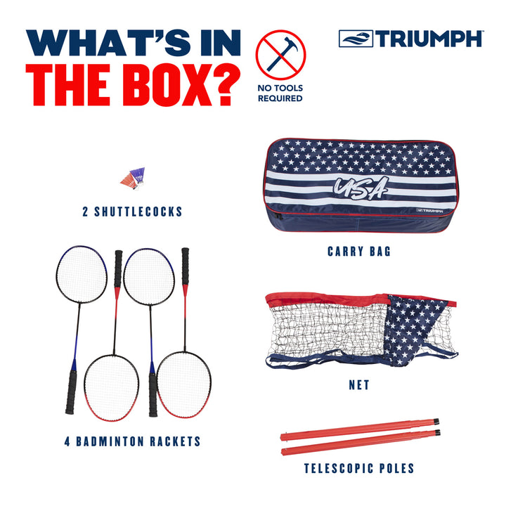 Patriotic Portable Badminton