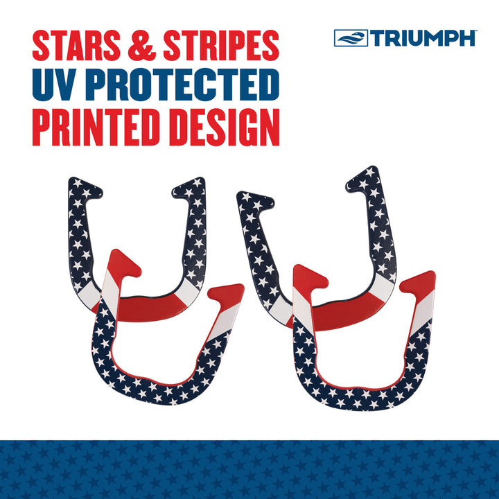 Patriotic Forged Horseshoes