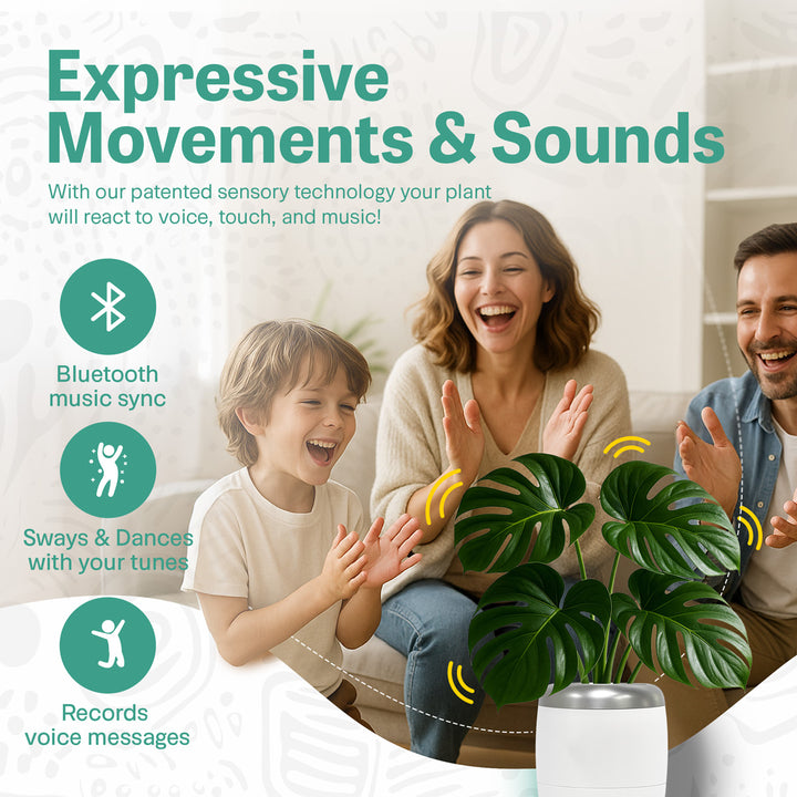 Interactive 6'' Smart Plant Pot with Speaker
