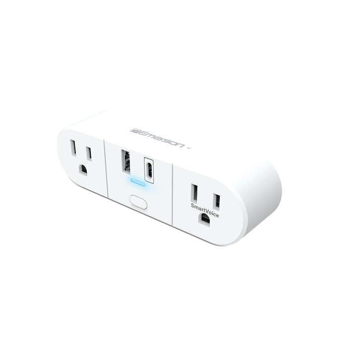 Voice-Activated Dual Outlet with USB Charging