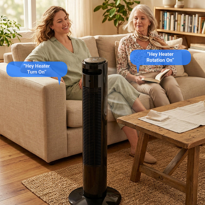 Voice-Controlled Oscillating Tower Fan