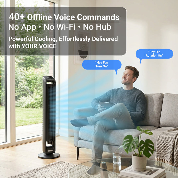 Voice-Controlled 42" Tower Fan