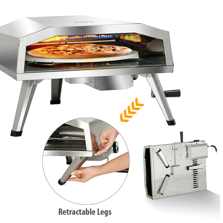 16in Gas Pizza Oven with Rotating Pizza Stone