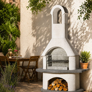 Deluxe Outdoor Fireplace and BBQ