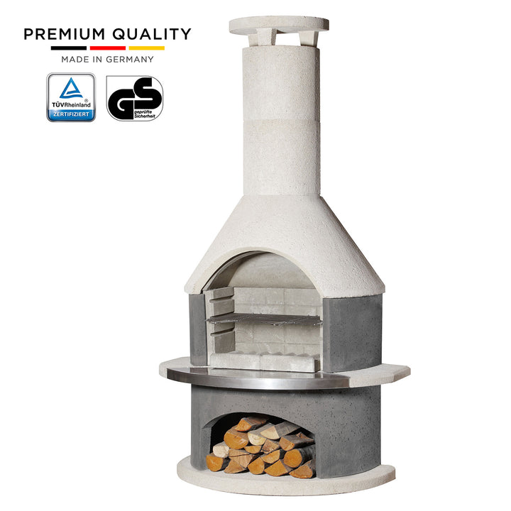 Deluxe Outdoor Fireplace and BBQ
