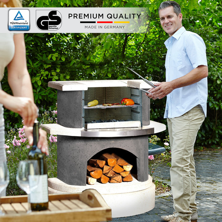 Deluxe Outdoor Fireplace and BBQ