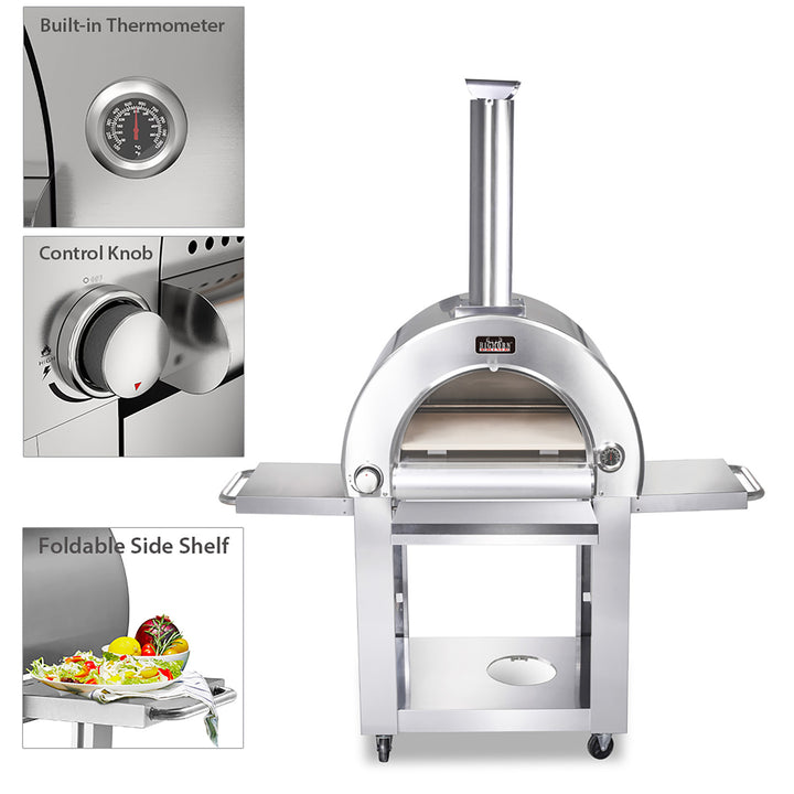 Deluxe Stainless Steel Outdoor Pizza Oven