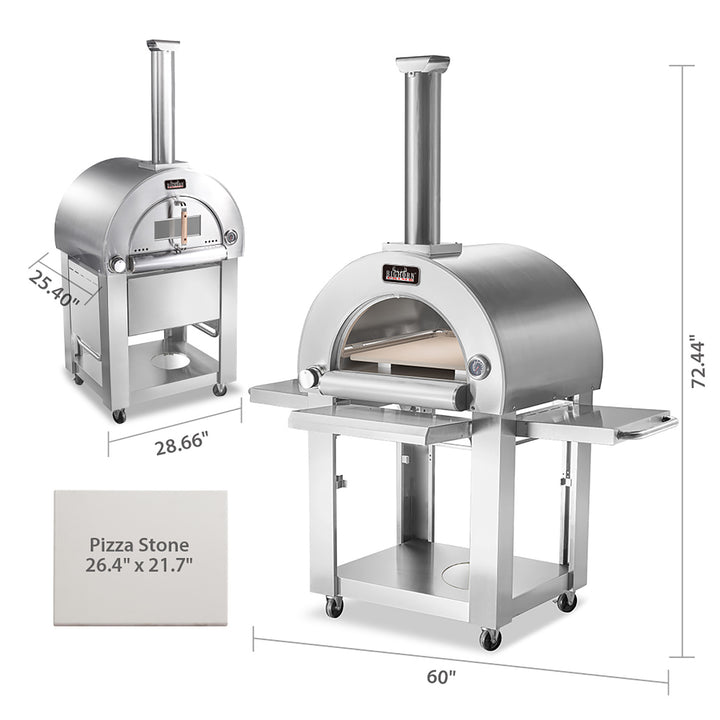 Deluxe Stainless Steel Outdoor Pizza Oven