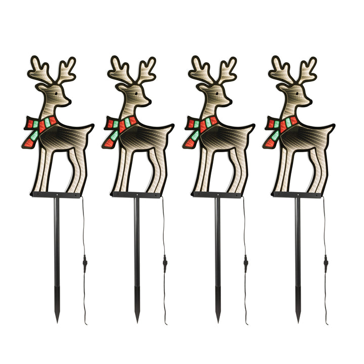 Holiday Infinity Light Lawn Stakes (Set of 4)
