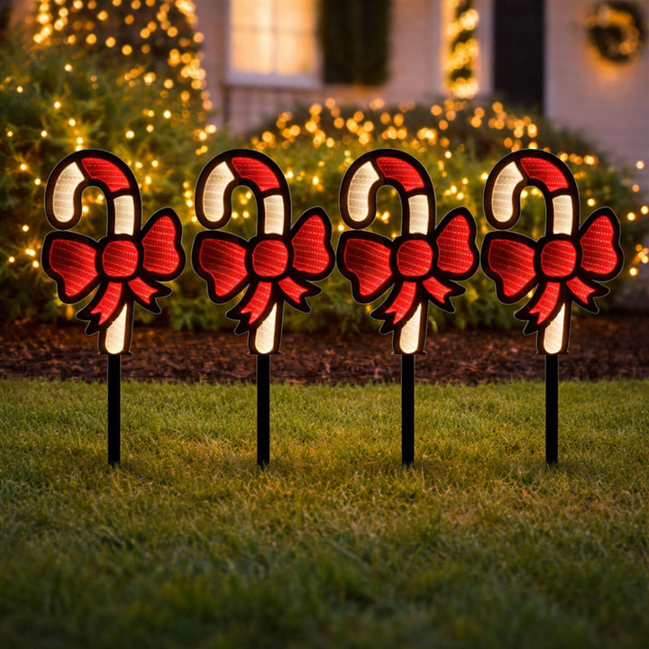 Holiday Infinity Light Lawn Stakes (Set of 4)