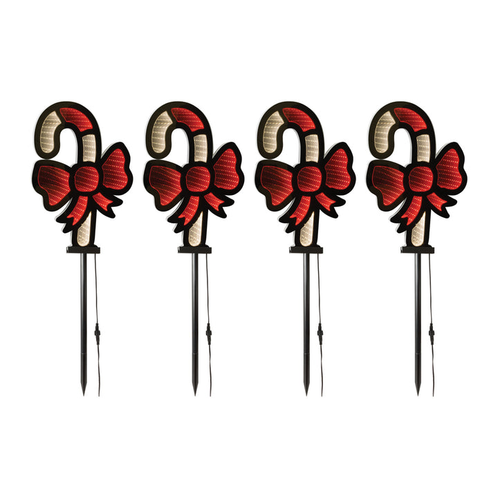 Holiday Infinity Light Lawn Stakes (Set of 4)