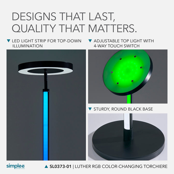 Music Sync RGB Torchiere Lamp